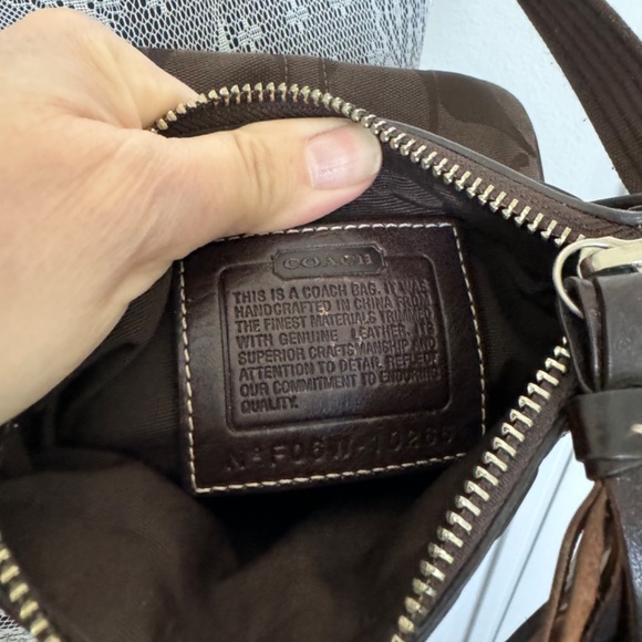 Coach crossbody bag - snake print, suede and patent stripe - Picture 4 of 4